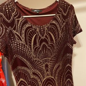 Sparkly Red and gold Dress